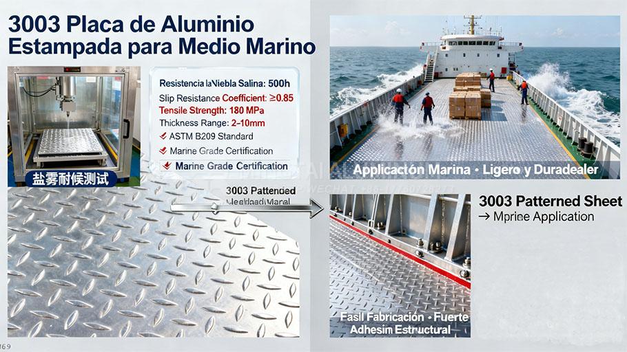 Placa de Aluminio con Diseño 3003 Resistente a la Corrosión para Uso Marino xiyu_0001_3