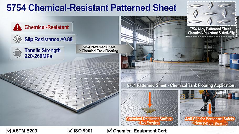 5754 Patterned Aluminum Sheet for Chemical Tank Flooring 7