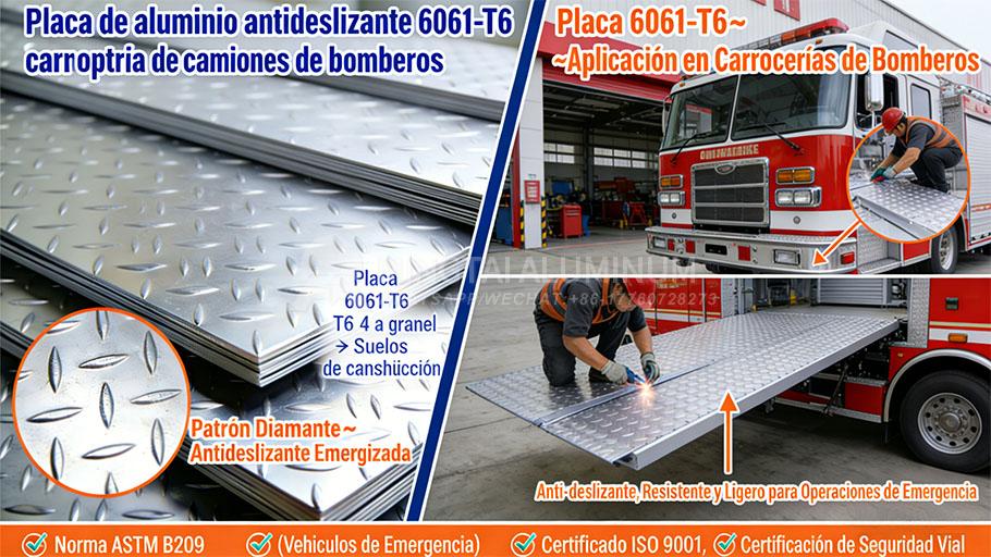 Placa de Aluminio Antideslizante 6061-T6 xiyu-1